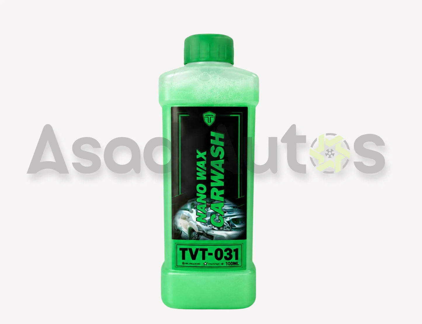 TVT-031 Nano Wax Car Wash Shampoo 100ml for High Gloss Shine and Paint Protection by Asad Autos