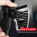 Universal gravity car air vent phone holder for secure hands-free smartphone mounting