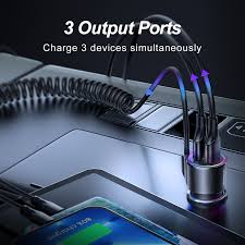 Joyroom 3-in-1 Wired Car Charger