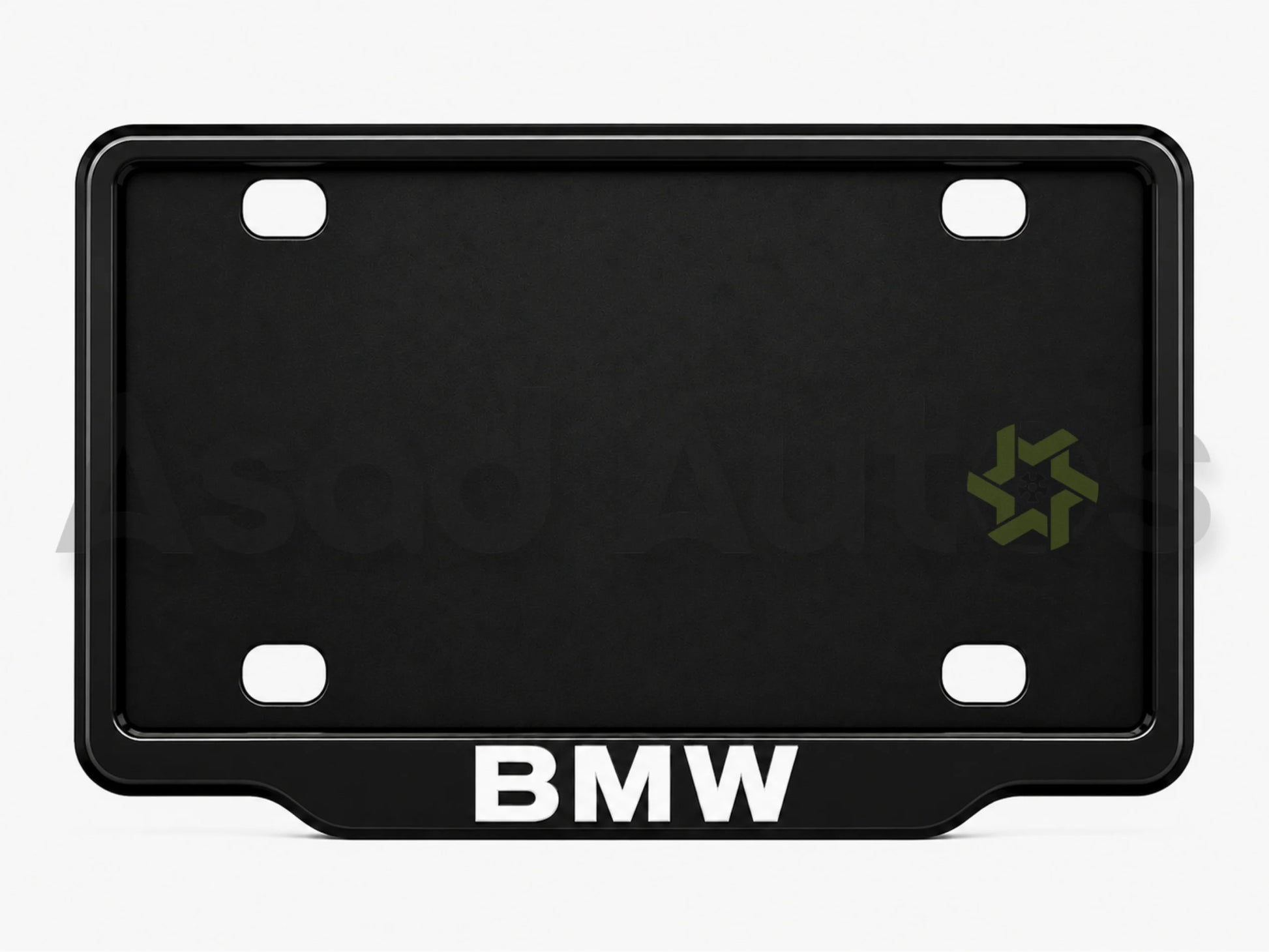 VANTIQ custom number plate frame fitted on BMW front plate area - Asad Autos