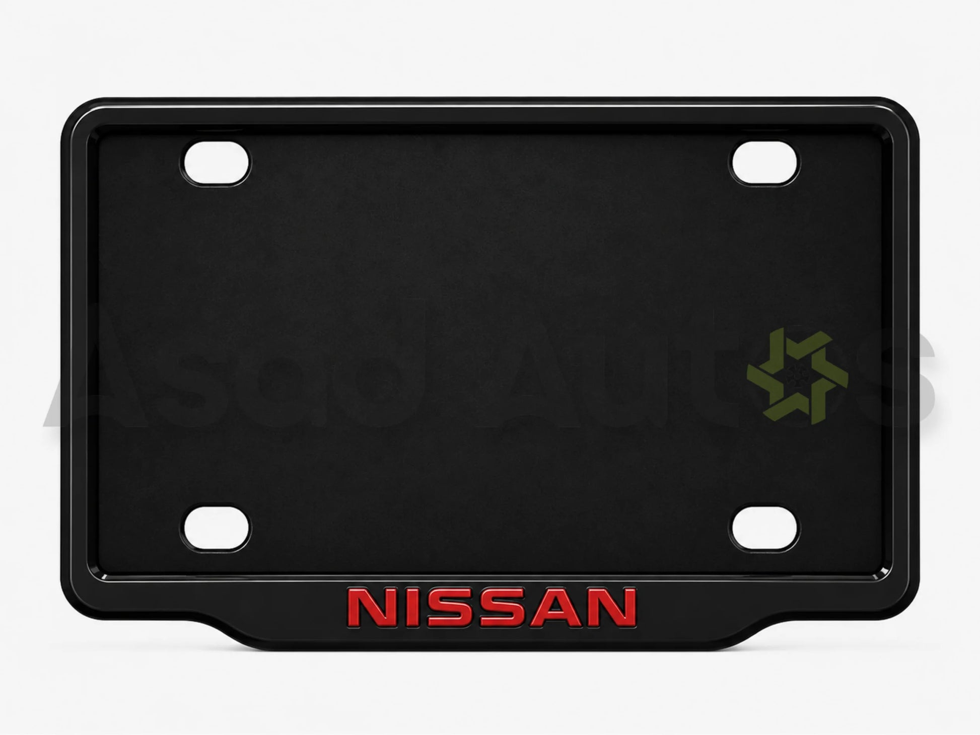 VANTIQ custom number plate frame fitted on Nissan front plate area - Asad Autos