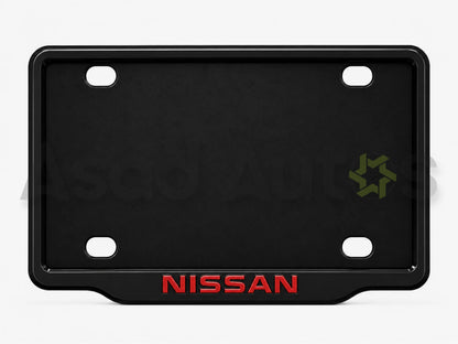 VANTIQ custom number plate frame fitted on Nissan front plate area - Asad Autos