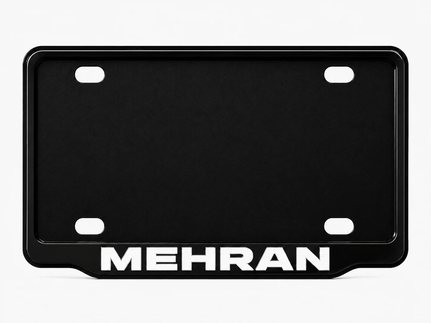 VANTIQ custom number plate frame fitted on Suzuki Mehran front plate area - Asad Autos
