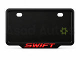 vantiq plate frame fitted to the front bumper of a Suzuki Swift