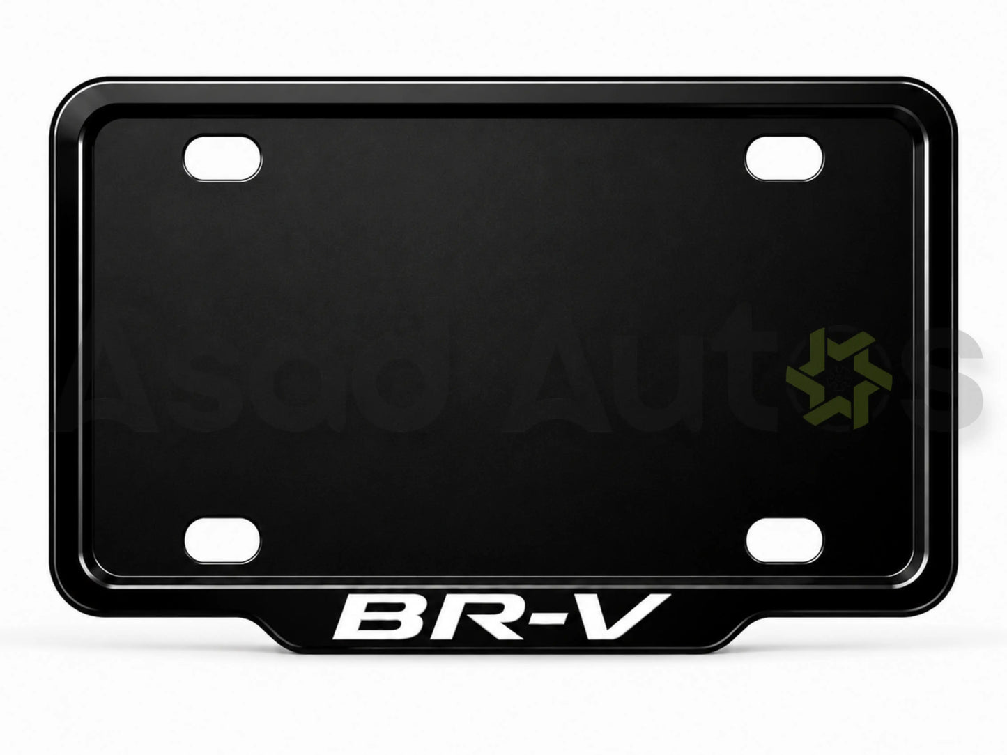 VANTIQ custom number plate frame  white fitted on Honda BR-V front plate area - Asad Autos