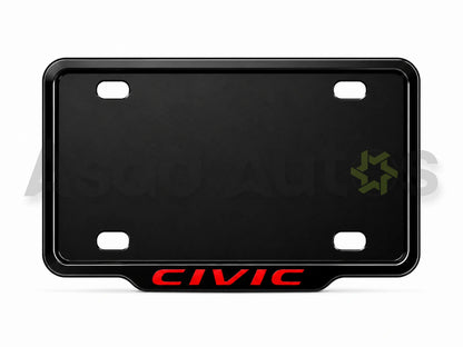 VANTIQ custom number plate frame and cover-red- for Honda Civic premium exterior styling - Asad Autos