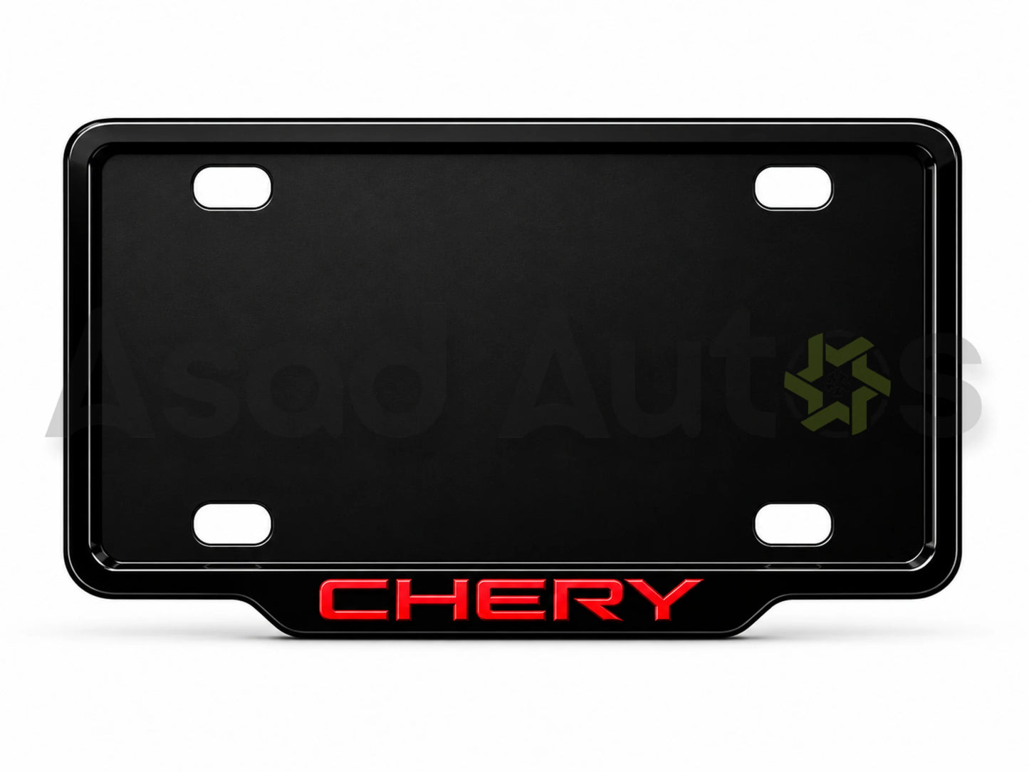 VANTIQ number plate frame-red- for Chery premium exterior styling - Asad Autos