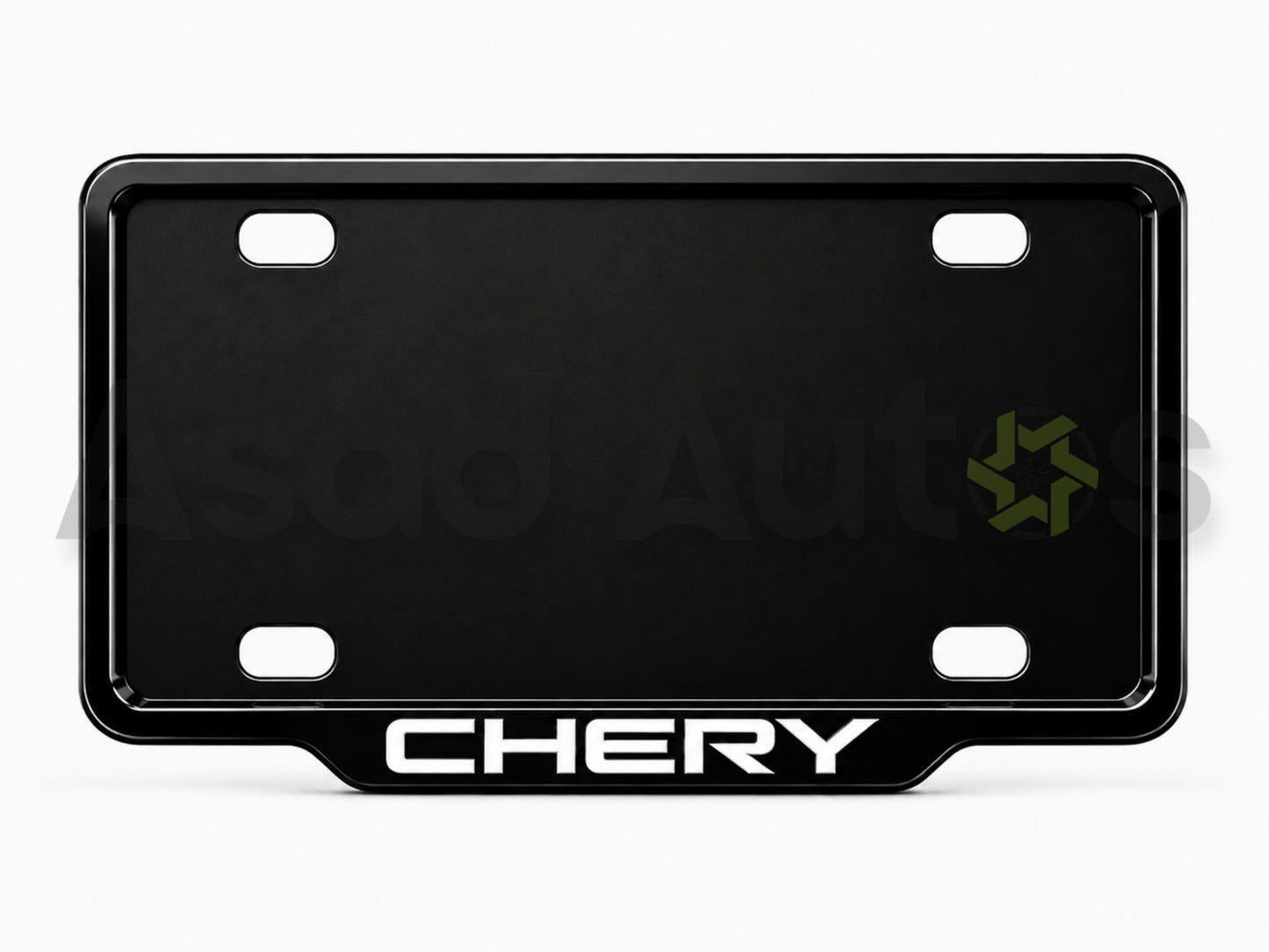 VANTIQ number plate frame-white- fitted on Chery front plate area - Asad Autos