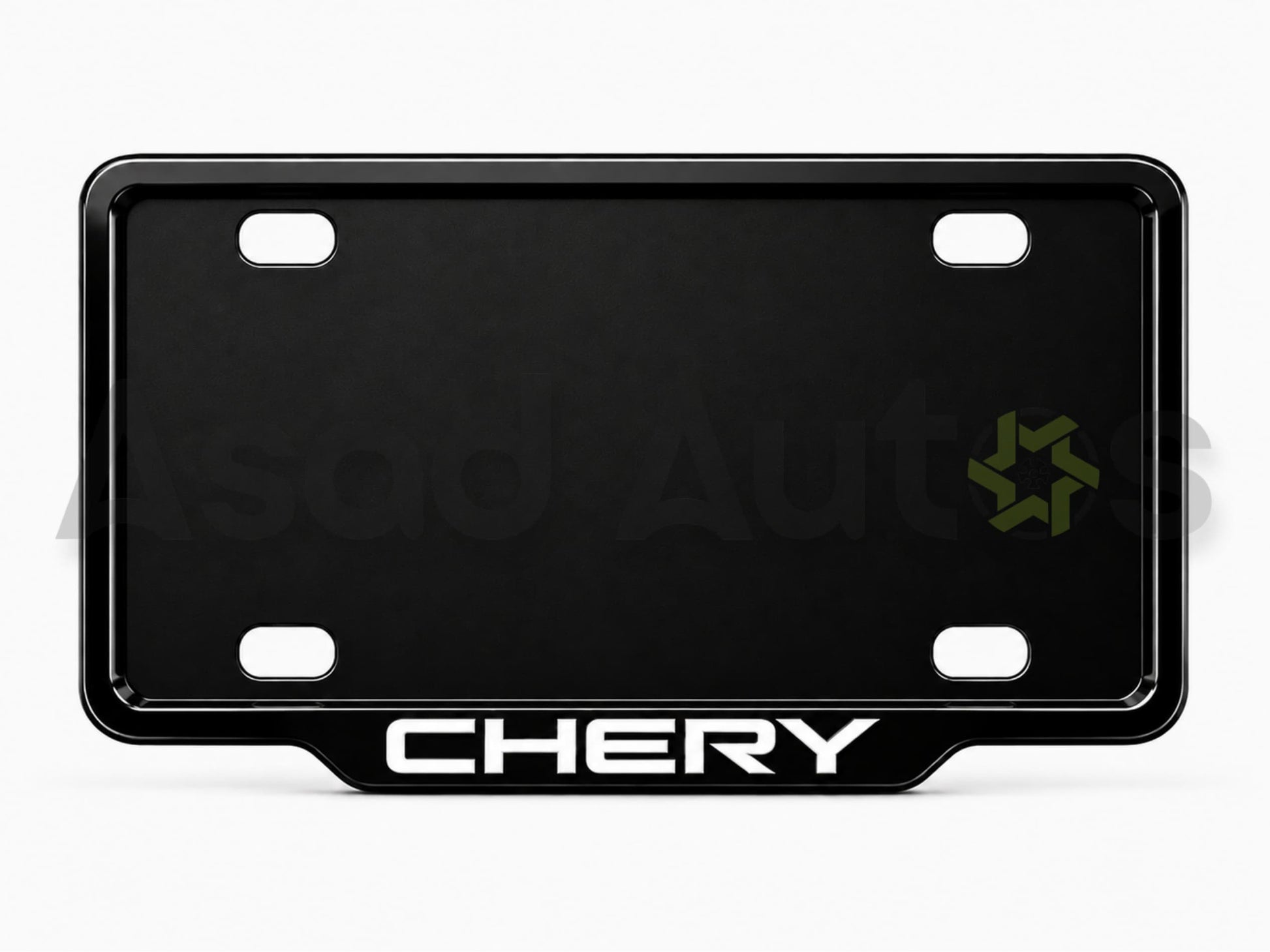 VANTIQ number plate frame-white- fitted on Chery front plate area - Asad Autos