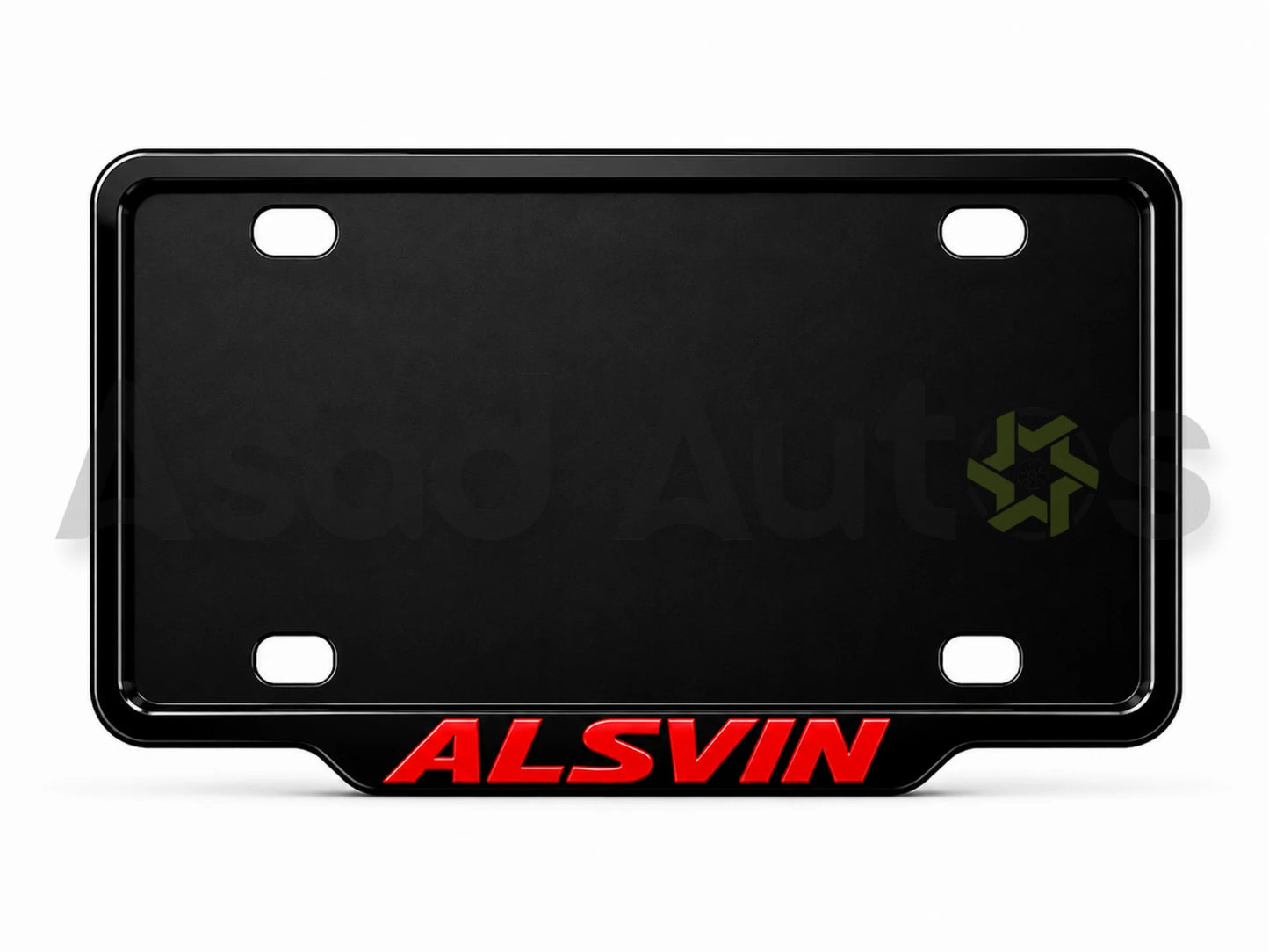 VANTIQ Custom Red number plate frame for Changan Alsvin premium exterior styling - Asad Autos