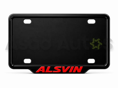 VANTIQ Custom Red number plate frame for Changan Alsvin premium exterior styling - Asad Autos