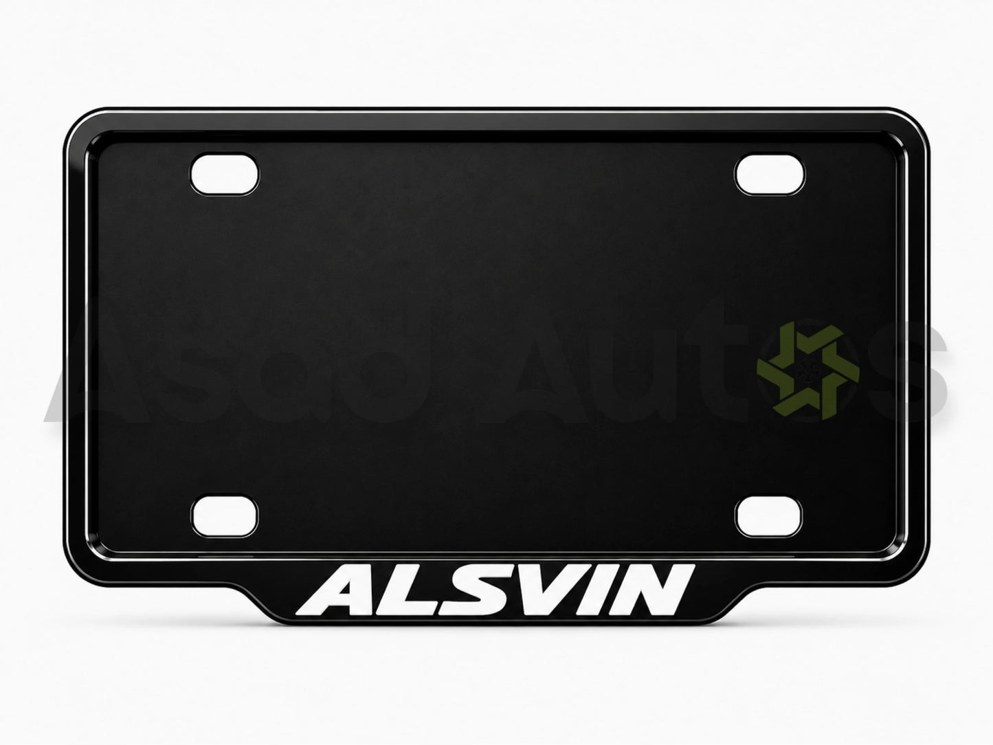 VANTIQ White number plate frame fitted on Changan Alsvin front plate area - Asad Autos