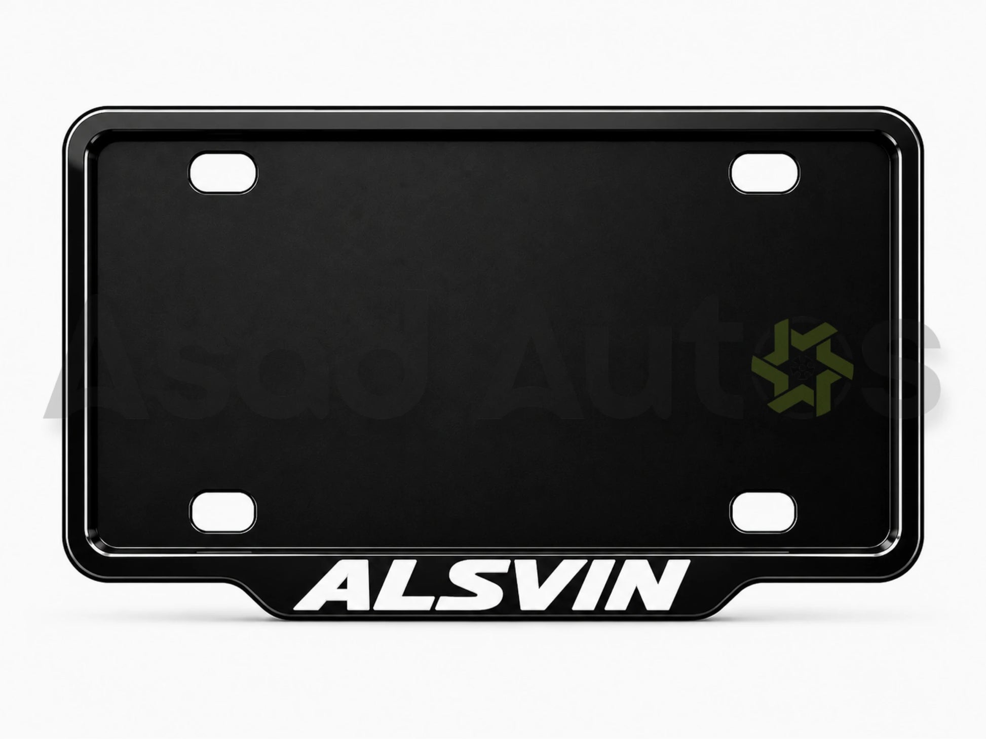 VANTIQ White number plate frame fitted on Changan Alsvin front plate area - Asad Autos