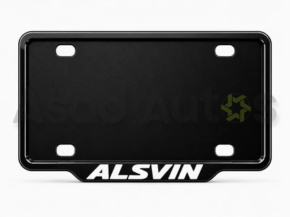 VANTIQ White number plate frame fitted on Changan Alsvin front plate area - Asad Autos