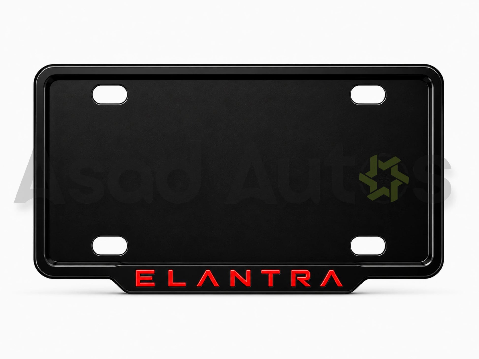 VANTIQ custom number plate frame-red- and cover for Hyundai Elantra premium exterior styling - Asad Autos