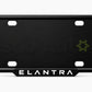 VANTIQ custom number plate frame-white-fitted on Hyundai Elantra front plate area - Asad Autos