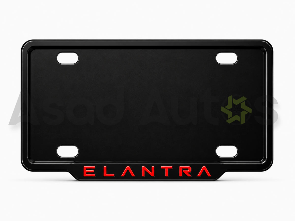 Vantiq Custom Number Plate Frame and Cover for Hyundai Elantra