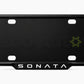 VANTIQ custom number plate frame-white- fitted on Hyundai Sonata front plate area - Asad Autos