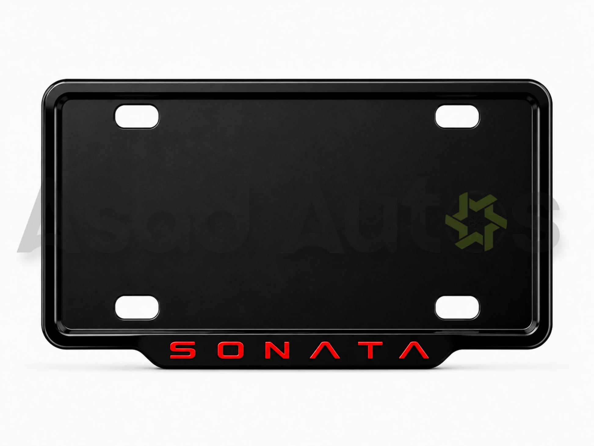 VANTIQ custom number plate frame and cover-RED- for Hyundai Sonata premium exterior styling - Asad Autos