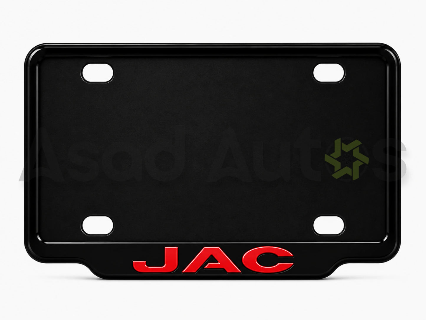 VANTIQ number plate frame fitted on JAC T9 Hunter front plate area - Asad Autos