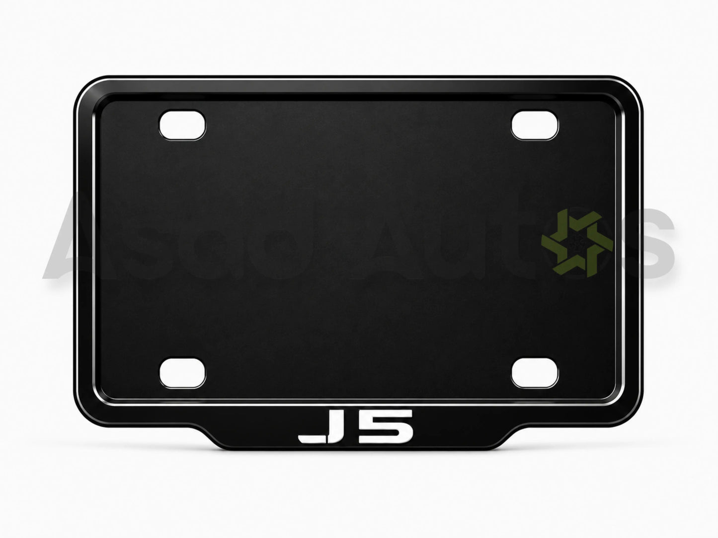 VANTIQ custom number plate frame-white-fitted on Jaecoo J5 front plate area - Asad Autos
