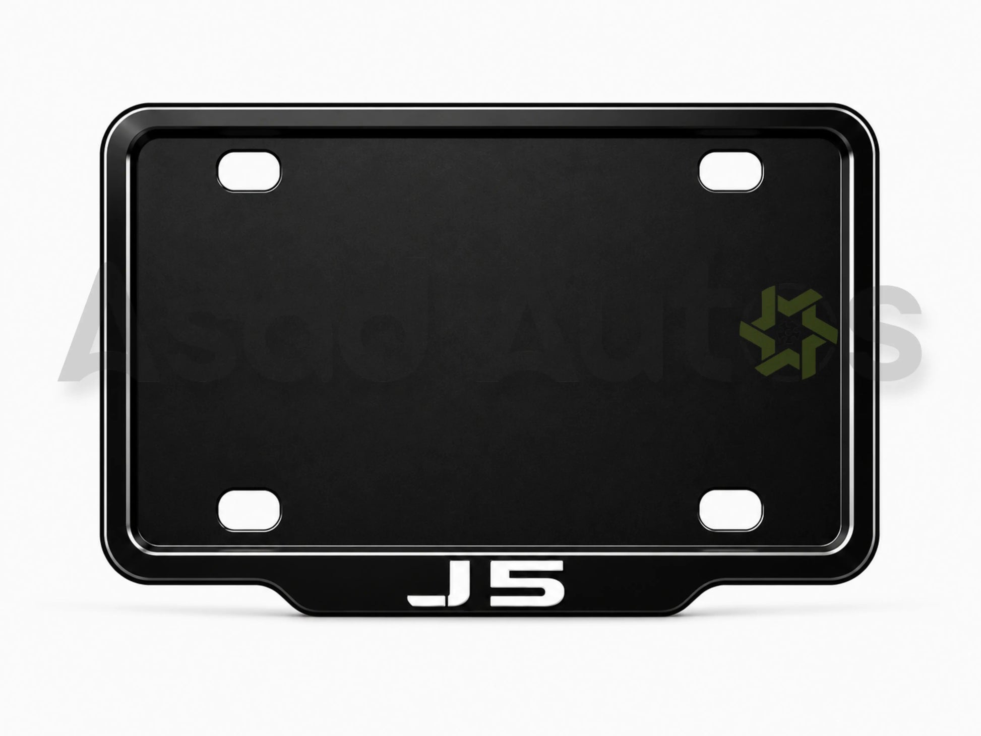 VANTIQ custom number plate frame-white-fitted on Jaecoo J5 front plate area - Asad Autos
