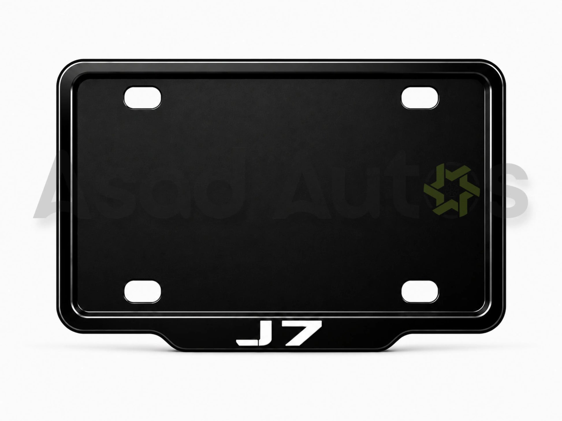 VANTIQ custom number plate frame-white-fitted on Jaecoo J7 front plate area - Asad Autos