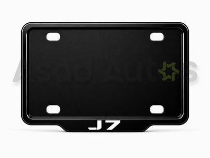 vantiq custom number plate frame-white-fitted on Jaecoo J7 front plate area - Asad Autos