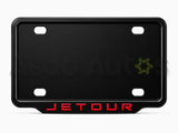 VANTIQ custom number plate frame and cover-red- for Jetour premium exterior styling - Asad Autos