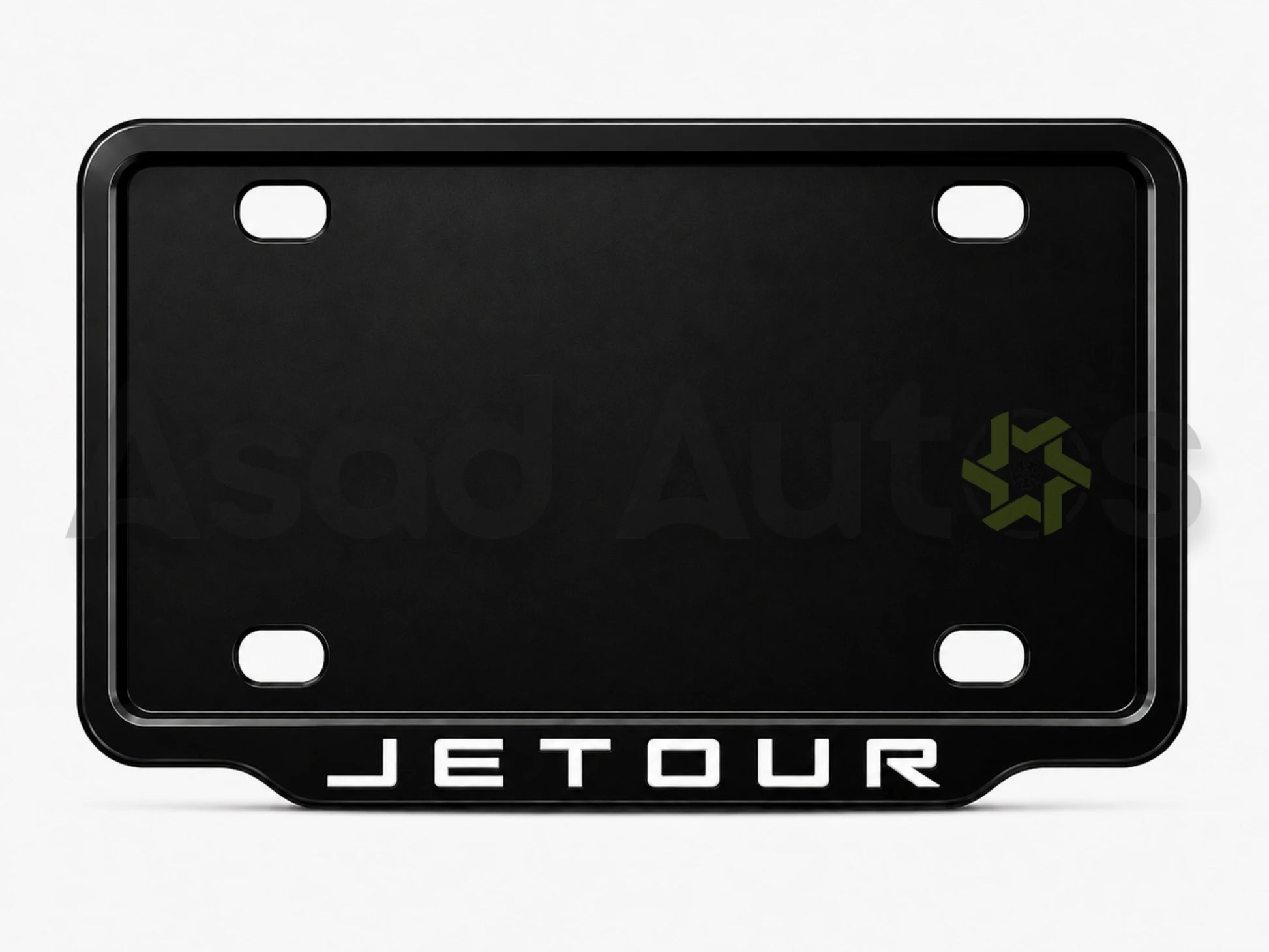 VANTIQ custom number plate frame-white-fitted on Jetour front plate area - Asad Autos