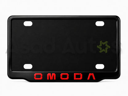 VANTIQ custom number plate frame and cover-red- for Omoda premium exterior styling - Asad Autos