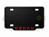 VANTIQ custom number plate frame and cover-red- for Oshan premium exterior styling - Asad Autos