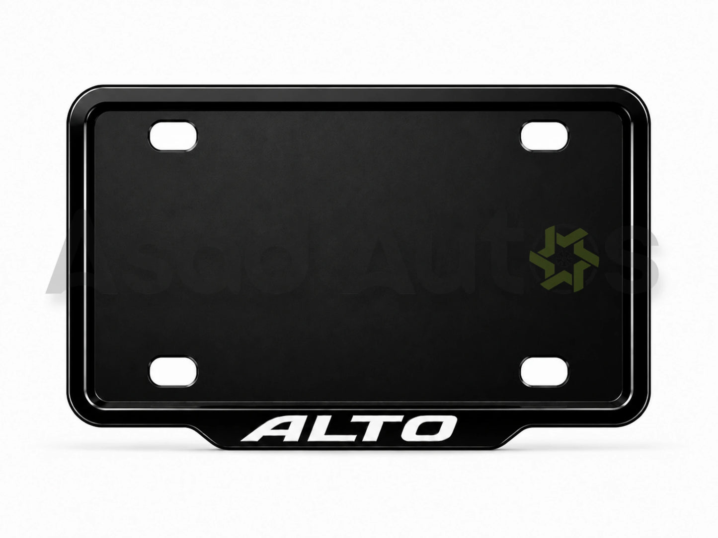 VANTIQ custom number plate frame and cover-white- for Suzuki Alto premium exterior styling - Asad Autos