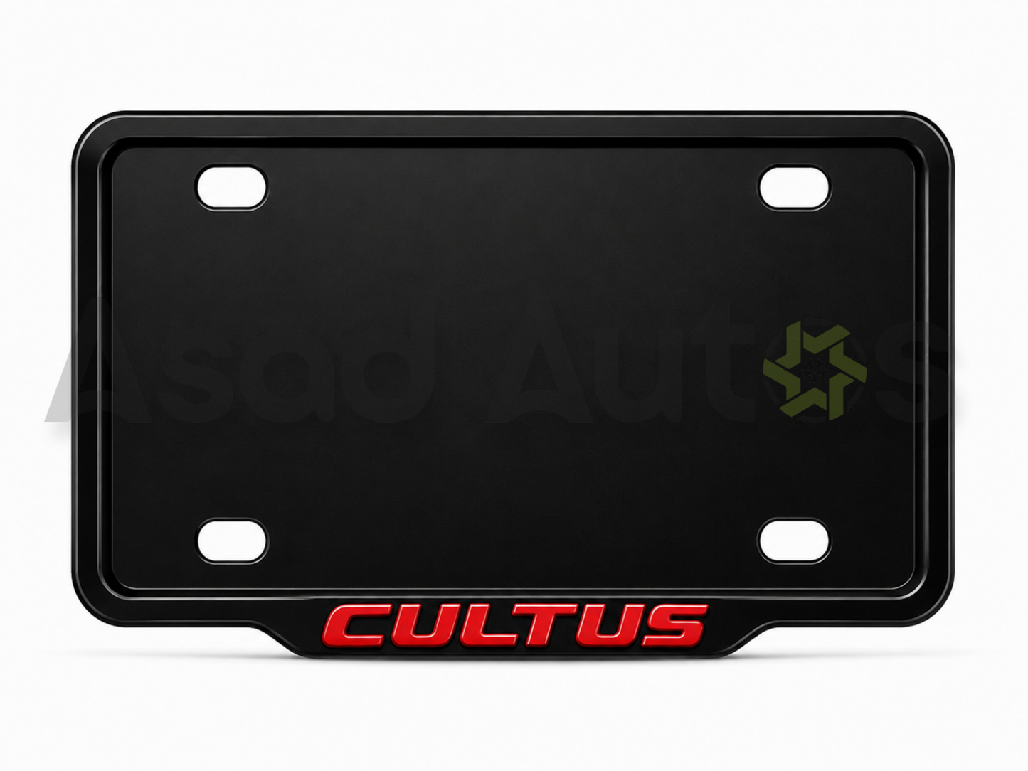 VANTIQ custom number plate frame and cover-red- for Suzuki Cultus premium exterior styling - Asad Autos