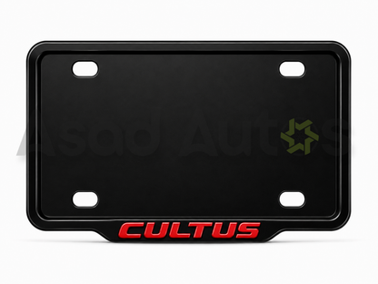 VANTIQ custom number plate frame and cover-red- for Suzuki Cultus premium exterior styling - Asad Autos