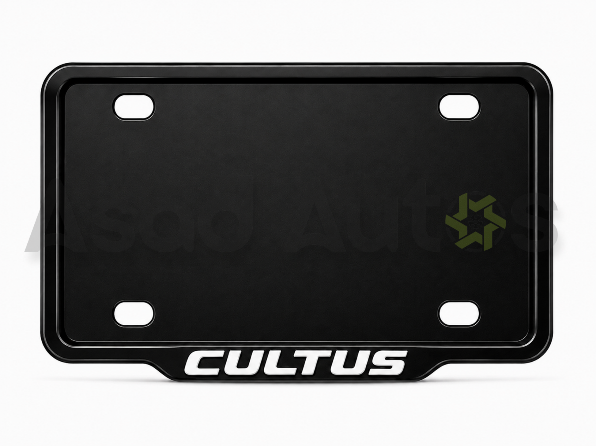 VANTIQ custom number plate frame white fitted on Suzuki Cultus front plate area - Asad Autos