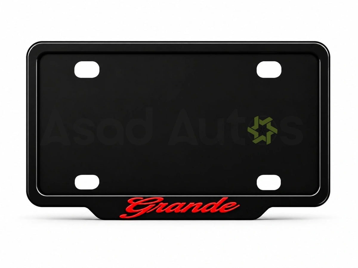 Vantiq custom number plate frame for Toyota Grande all models