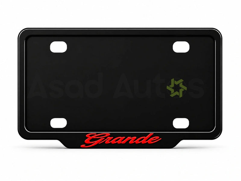 Vantiq custom number plate frame for Toyota Grande all models