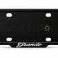 Vantiq number plate frame installed on a Toyota Grande bumper