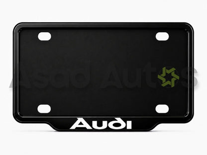 VANTIQ custom number plate frame fitted on Audi front plate area - Asad Autos