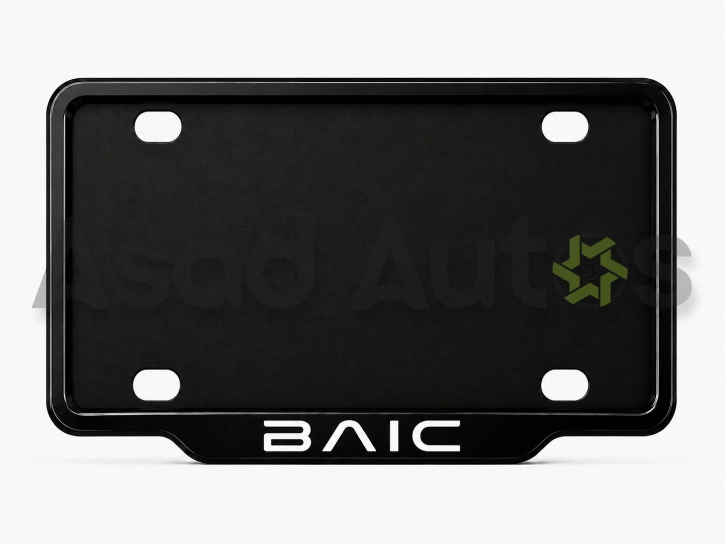 VANTIQ custom number plate frame fitted on BJ40 front plate area - Asad Autos