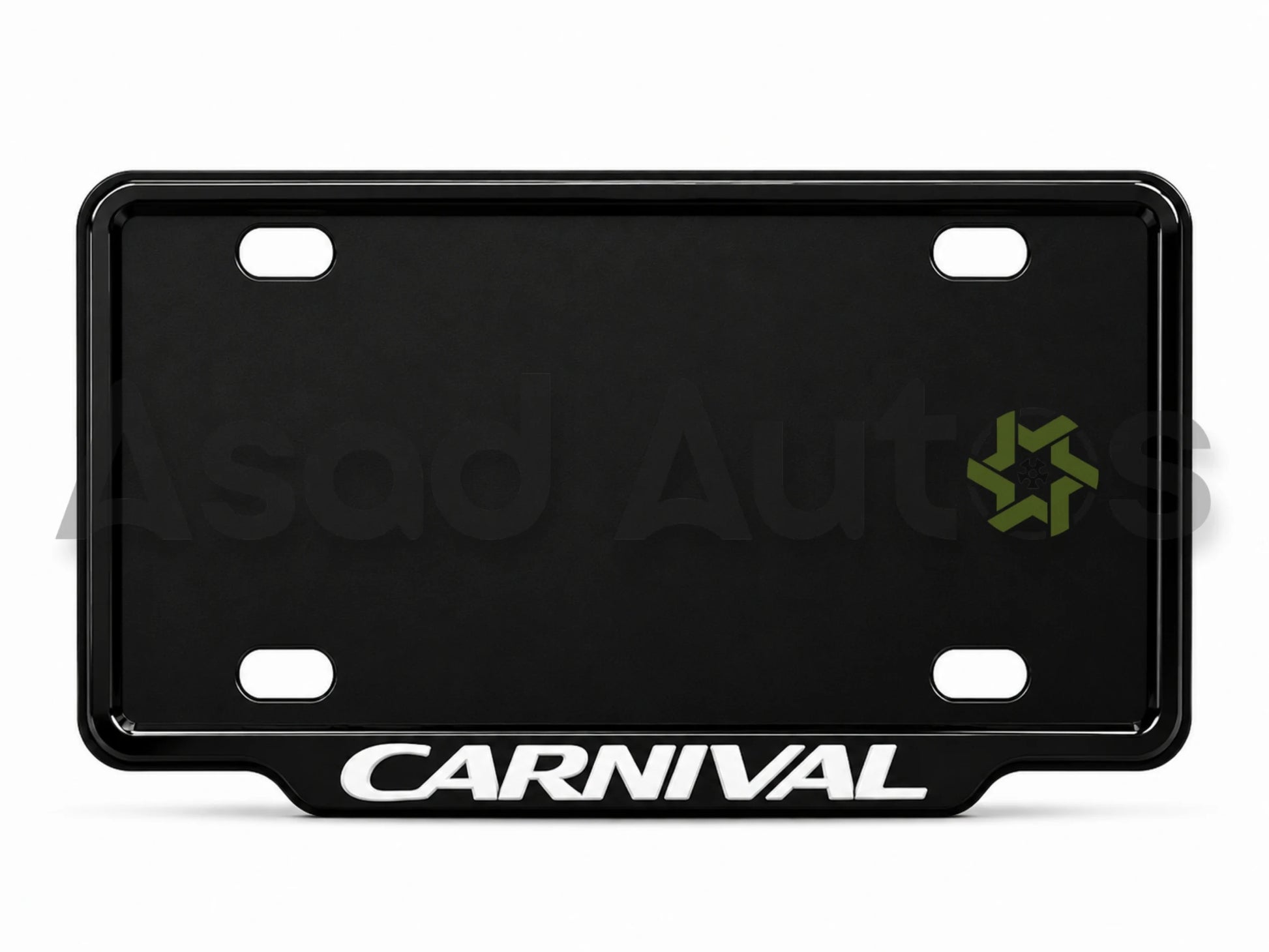 VANTIQ custom number plate frame fitted on Carnival front plate area - Asad Autos