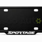VANTIQ custom number plate frame fitted on Sportage front plate area - Asad Autos