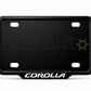 VANTIQ custom number plate frame fitted on Toyota Corolla front plate area - Asad Autos