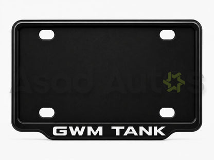 vantiq number plate frame fitted on GWM Tank 500 front plate area - Asad Autos