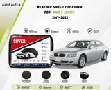 Weather shield black top cover custom fit on BMW 7 Series 2001-2008 luxury sedan for all-weather protection - Asad Autos