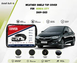 Secure elastic fit detail of weather shield top cover on Honda City 2009-2021 for snug all-weather coverage - Asad Autos