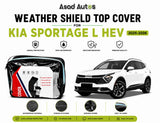 Weatherproof paint-safe fabric close-up of weather shield top cover for Hyundai Tucson HEV 2025-2026 sun rain and dust protection - Asad Autos