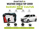 Weather shield black top cover custom fit on Suzuki New Cultus 2017-2026 for all-weather protection - Asad Autos