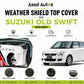 Weather shield black top cover custom fit on Suzuki Old Swift 2010-2021 for all-weather protection - Asad Autos